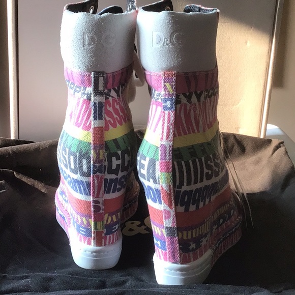 Dolce & Gabbana boots printed sneakers 37.5 D&G - Picture 5 of 8